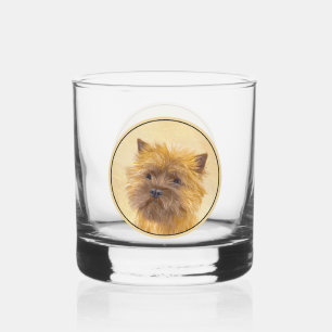 Cairn Terrier Painting - Niedliche Original Dog Ar Whiskyglas