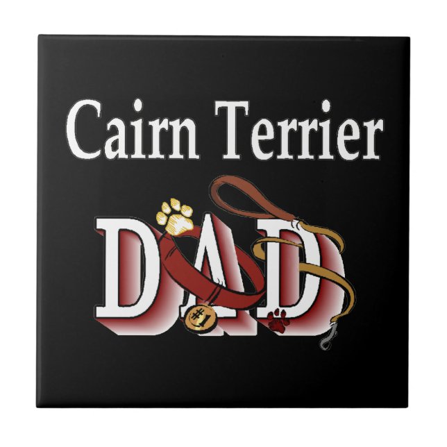 Cairn Terrier Papa Fliese (Vorderseite)
