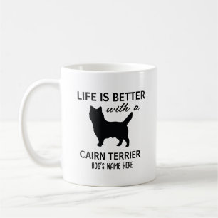 Cairn Terrier Personalisiertes Leben ist besser Kaffeetasse