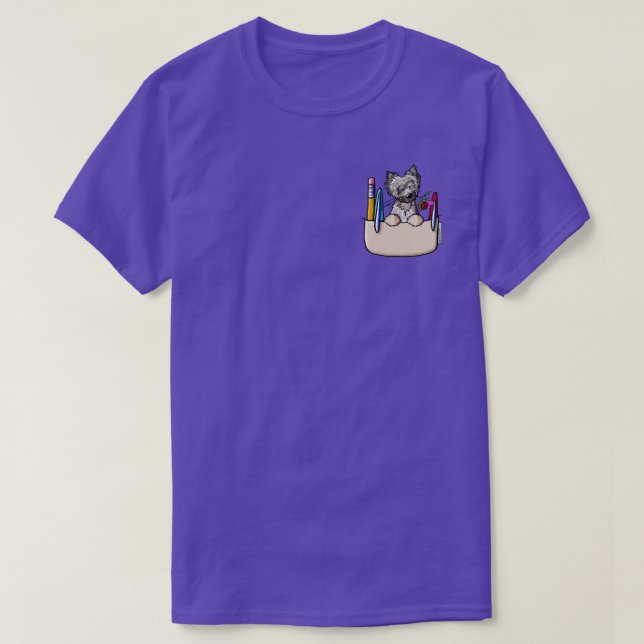 Cairn Terrier Pocket Protector T - Shirt (Design vorne)