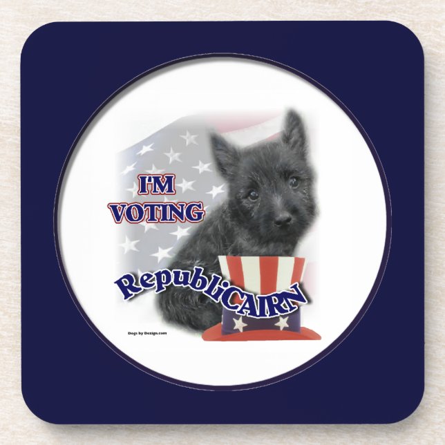 Cairn Terrier Politischer Humor Untersetzer (Vorderseite)