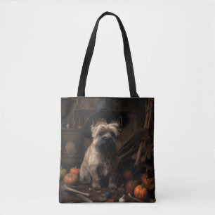 Cairn Terrier Pumpkins Halloween Beängstigend