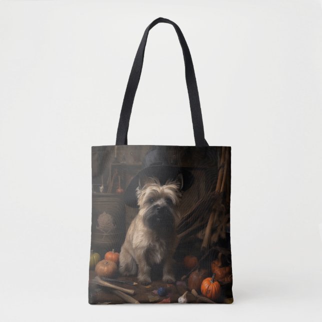 Cairn Terrier Pumpkins Halloween Beängstigend (Vorderseite)