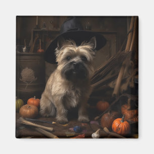 Cairn Terrier Pumpkins Halloween Beängstigend Magnet