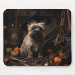 Cairn Terrier Pumpkins Halloween Beängstigend Mousepad
