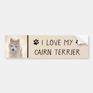 Cairn Terrier Puppy Painting - Original Dog Art Autoaufkleber