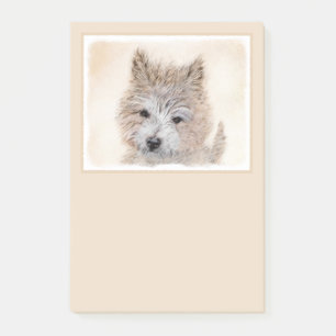 Cairn Terrier Puppy Painting - Original Dog Art Post-it Klebezettel