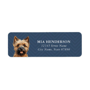 Cairn Terrier Rücksendeadressen-Aufklebers