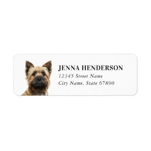 Cairn Terrier Rücksendeadressen-Aufklebers