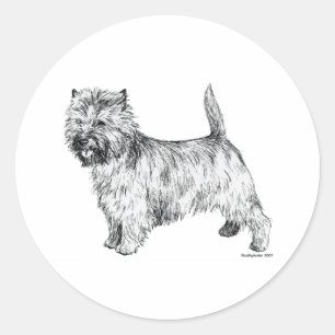 Cairn Terrier Runder Aufkleber