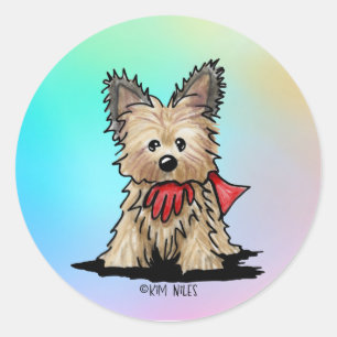 Cairn Terrier Runder Aufkleber