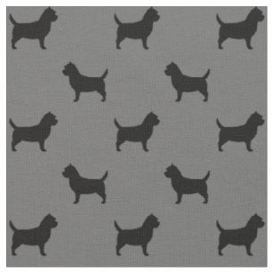 Cairn-Terrier-Silhouette-Muster Stoff