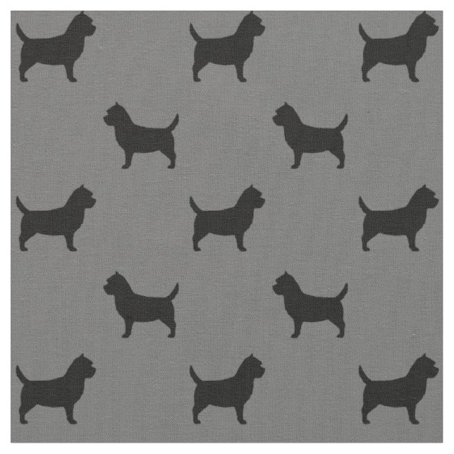 Cairn-Terrier-Silhouette-Muster Stoff (Nahaufnahme)