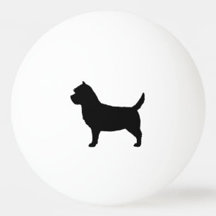 Cairn Terrier Silhouette Tischtennisball