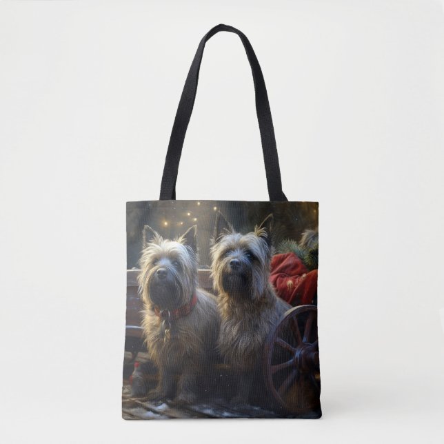 Cairn Terrier Snowy Sleigh Weihnachtsdekor (Vorderseite)