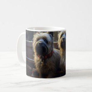 Cairn Terrier Snowy Sleigh Weihnachtsdekor Kaffeetasse