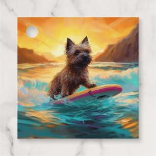 Cairn Terrier Strand Surfen Malerei Geschenkanhänger