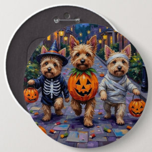 Cairn Terrier Trick-oder-Treating Halloween-Kostüm Button