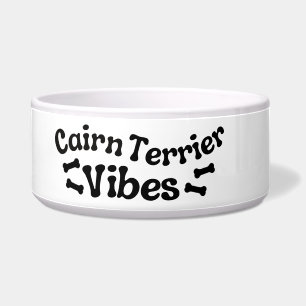 Cairn Terrier Vibes Keramik-Hundefutter-Schale Napf