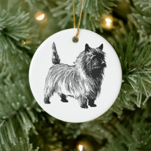 Cairn Terrier - Vintag Keramik Ornament