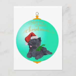 Cairn Terrier Weihnachtsbaumanhänger Feiertagspostkarte