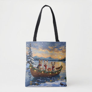Cairn Terrier Weihnachtsboot Urlaub