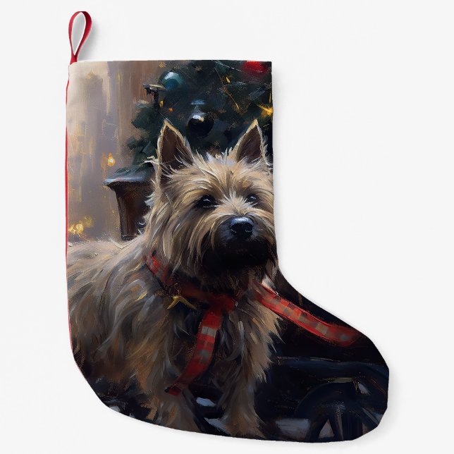 Cairn Terrier Weihnachtsfeiertage Kleiner Weihnachtsstrumpf (Vorderseite)