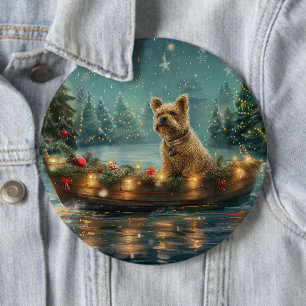 Cairn Terrier Weihnachtsfest Button