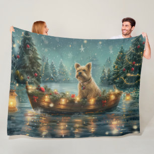 Cairn Terrier Weihnachtsfest Fleecedecke