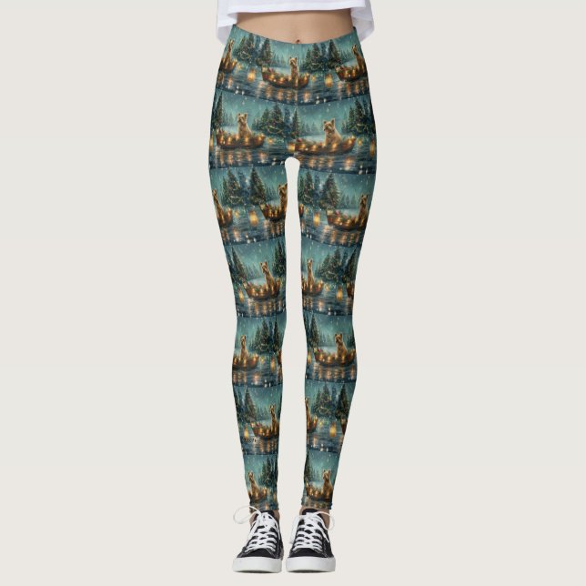 Cairn Terrier Weihnachtsfest Leggings (Vorderseite)