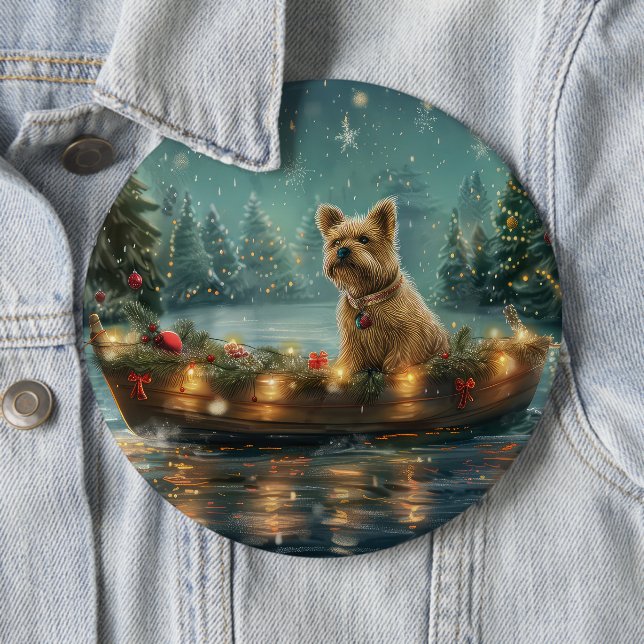Cairn Terrier Weihnachtsfest Reise Button (Beispiel)