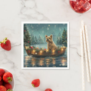 Cairn Terrier Weihnachtsfest Serviette