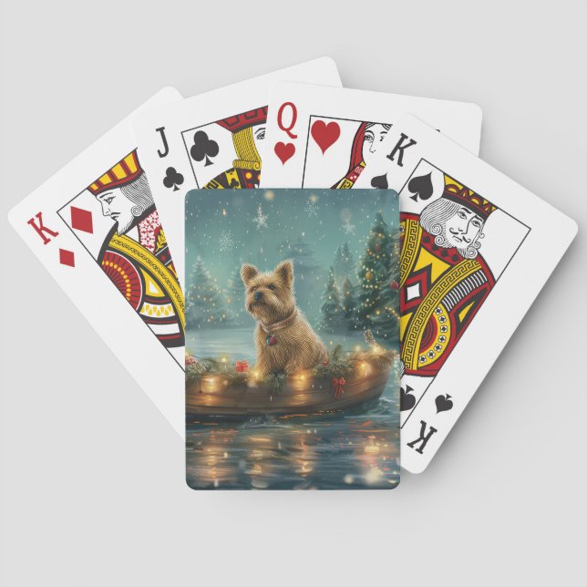 Cairn Terrier Weihnachtsfest Spielkarten (Rückseite)