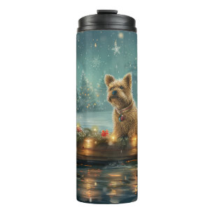 Cairn Terrier Weihnachtsfest Thermosbecher