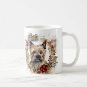 Cairn Terrier Weihnachtsmann Festliche Jungfrau Kaffeetasse