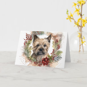 Cairn Terrier Weihnachtsmann Festliche Jungfrau Karte
