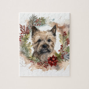 Cairn Terrier Weihnachtsmann Festliche Jungfrau Puzzle