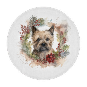 Cairn Terrier Weihnachtsmann Festliche Jungfrau Schneidebrett
