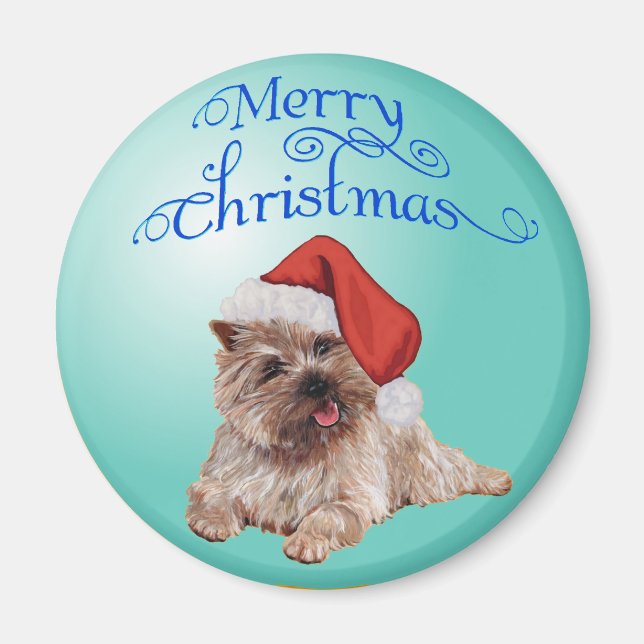 Cairn Terrier Weihnachtsschmuck Magnet (Vorne)