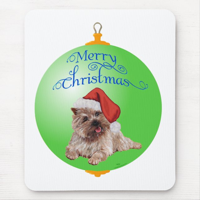Cairn Terrier Weihnachtsschmuck Mousepad (Vorne)