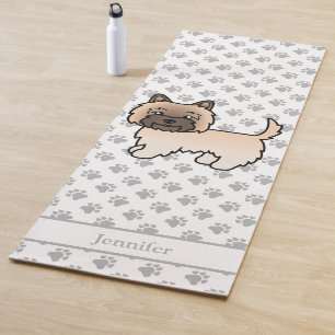 Cairn Terrier Wheaten Hund mit Individuelle Name Yogamatte