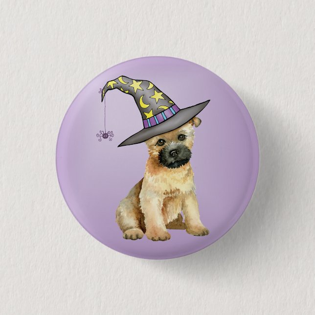 Cairn Terrier Witch Button (Vorderseite)