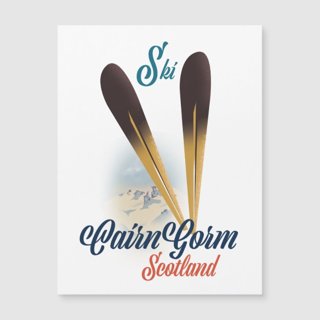 CairnGorm Schottland Skiposter Magnetkarte (Vorderseite)