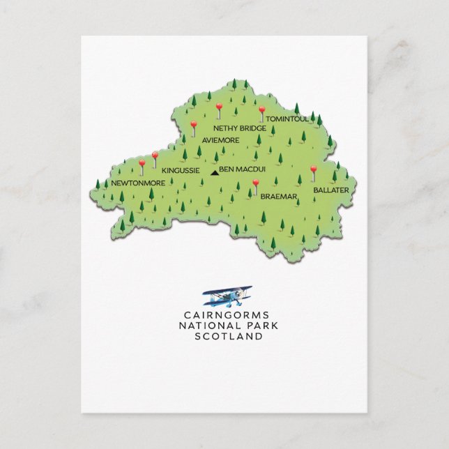 Cairngorms National Park Karte (Vorderseite)