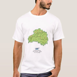 Cairngorms National Park Karte T-Shirt