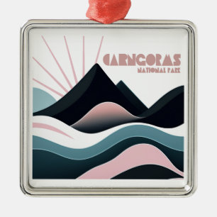 Cairngorms National Park Scotland Colored Hills Ornament Aus Metall