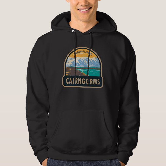Cairngorms National Park Scotland Loch Etchachan Hoodie (Vorderseite)