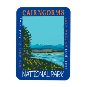 Cairngorms Nationalpark Schottland Distressed Magnet