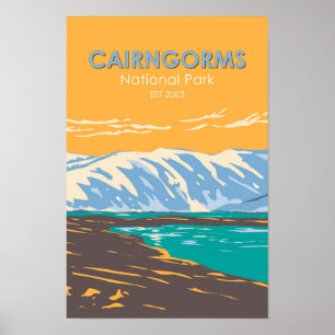 Cairngorms Nationalpark Schottland Loch Etchachan Poster