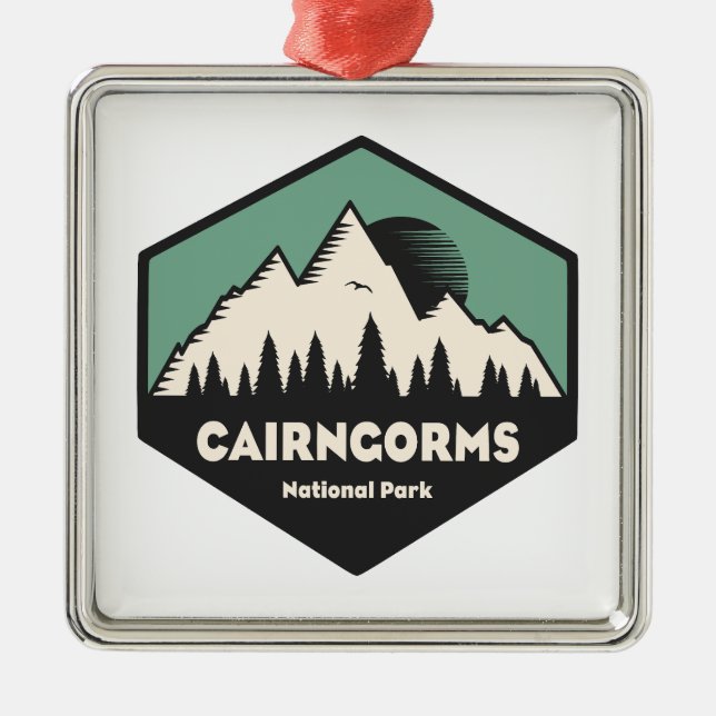 Cairngorms Nationalpark Schottland Ornament Aus Metall (Vorne)